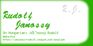 rudolf janossy business card